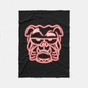 Daddy Dog Mom Dogfather Dog Lover English Bulldog Fleece Blanket