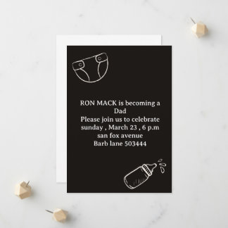 daddy douche couche invitations de fête