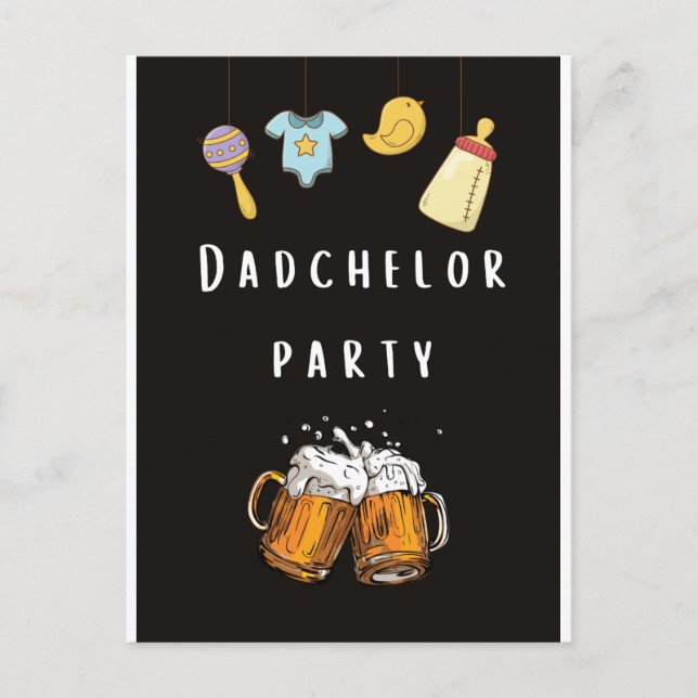 daddy douche couche invitations de fête (Devant)