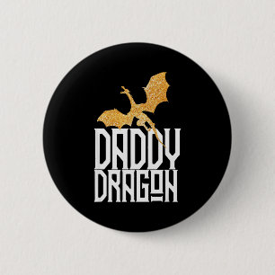Daddy Dragon Christmas Shirt Matching Family Dad H 2 Inch Round Button