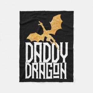 Daddy Dragon Christmas Shirt Matching Family Dad H Fleece Blanket