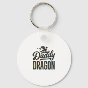 Daddy Dragon Vintage Engraving Shirt Design_1 Keychain