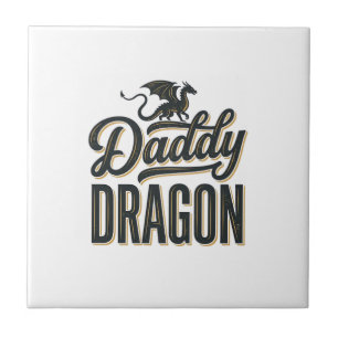 Daddy Dragon Vintage Engraving Shirt Design_1 Tile