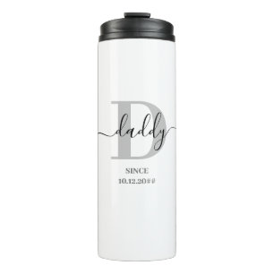 Daddy Elegant Script Monogram Thermal Tumbler
