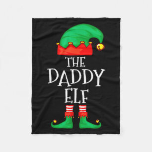 Daddy Elf Family Christmas Daddy Dad Father Elf Sw Fleece Blanket
