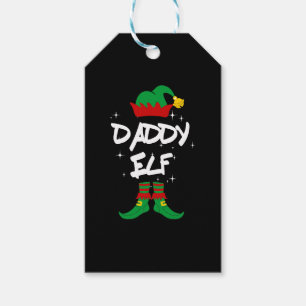 Daddy Elf Family Matching Christmas Outfit Gift Tags