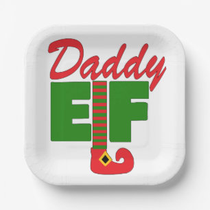 Daddy Elf  Paper Plate