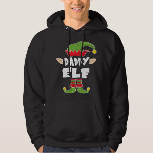 Daddy Elf Squad Dad Christmas Elf Costume Hoodie
