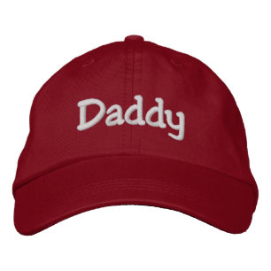 Daddy Embroidered Baseball Hat Cap   Red