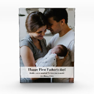 Daddy Family Photo Personalized First Father's day Block
