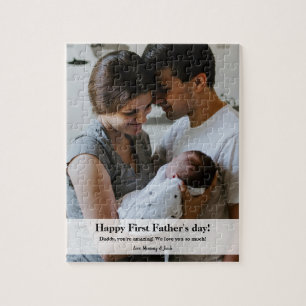 Daddy Family Photo Personalized First Father's day Jigsaw Puzzle