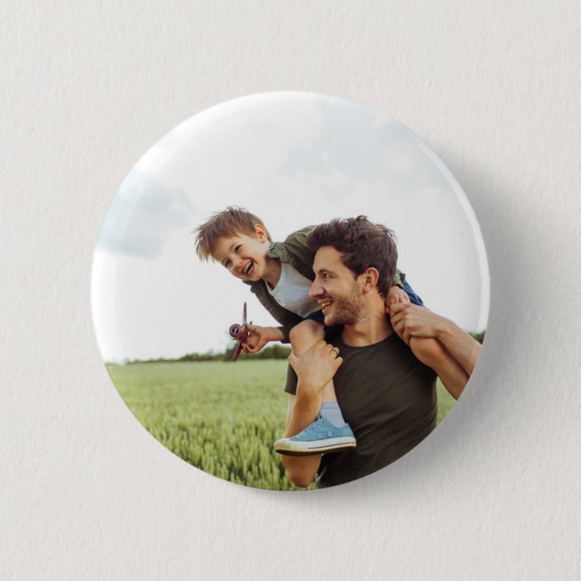 Daddy Father Dad Personalized Full Photo Gift  2 Inch Round Button (Front)