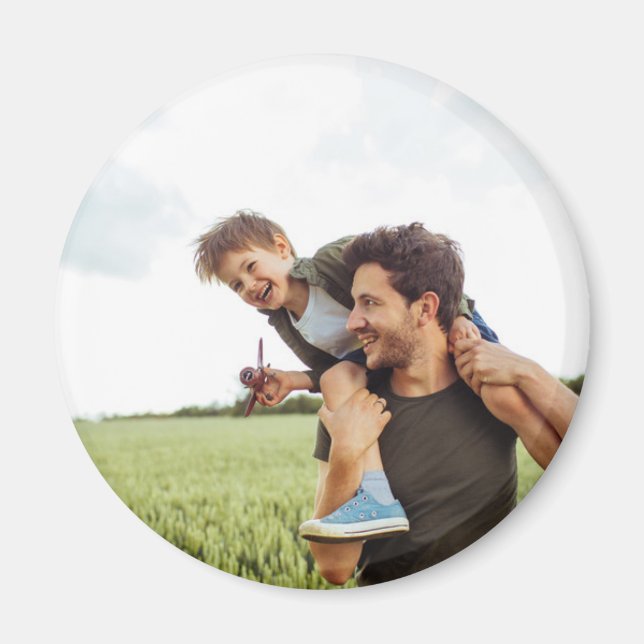 Daddy Father Dad Personalized Full Photo Gift  Magnet (Front)