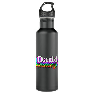 Daddy, Gay Daddy Bear, Retro LGBT Rainbow, LGBTQ P 710 Ml Water Bottle