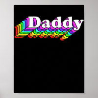 Daddy Gay Daddy Bear Retro LGBT Rainbow LGBTQ