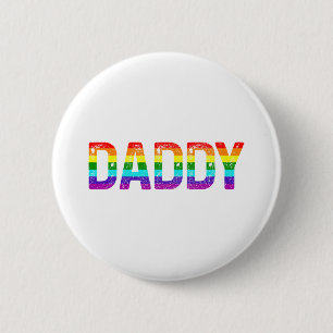 Daddy Gay Pride Month Lgbtq Fathers Day Rainbow Fl 2 Inch Round Button