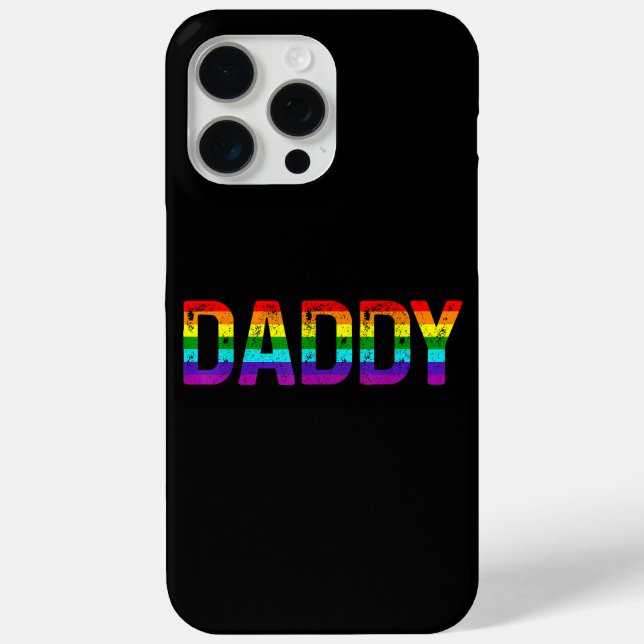 Daddy Gay Pride Month LGBTQ Fathers Day Rainbow Fl Case-Mate iPhone Case (Back)