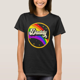 Daddy Gay Pride Month LGBTQ Fathers Day Rainbow Fl T-Shirt