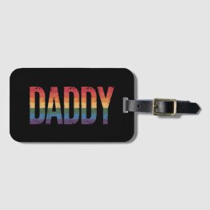 Daddy Gay Pride Month LGBTQ Father's Day Rainbow Luggage Tag