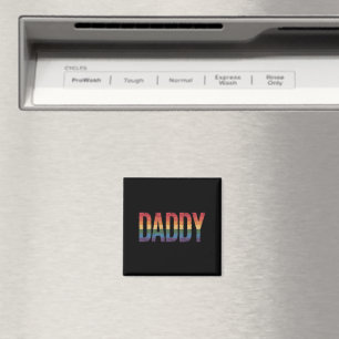Daddy Gay Pride Month LGBTQ Father's Day Rainbow  Magnet