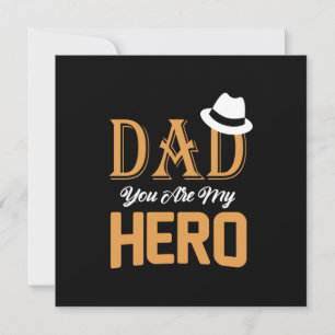 Daddy Gift Dad You Are My Hero Invitation