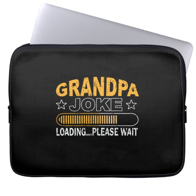 Daddy Gift Grandpa Loading Please Laptop Sleeve (Front)