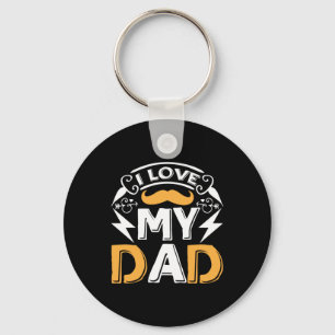 Daddy Gift I Love My Dad Keychain