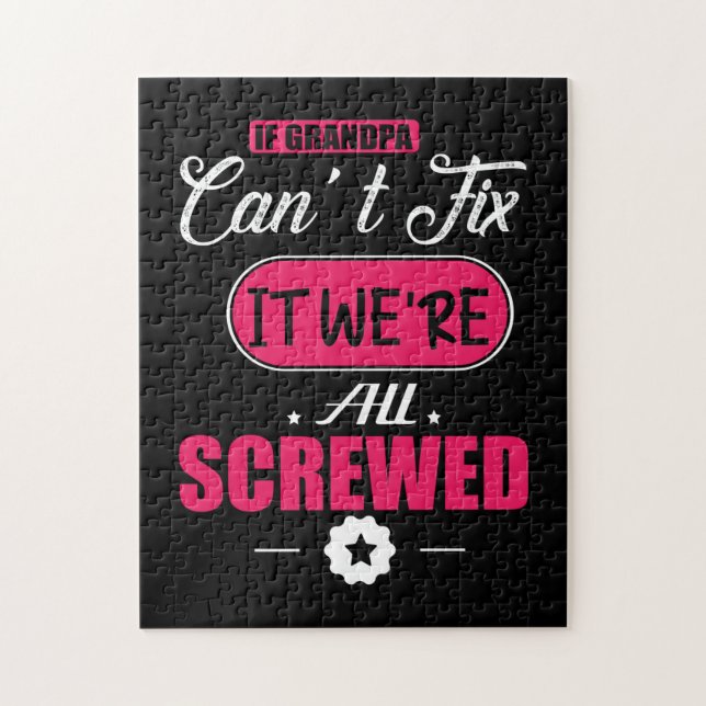 Daddy Gift If Grandpa Can Not Fix Jigsaw Puzzle (Vertical)