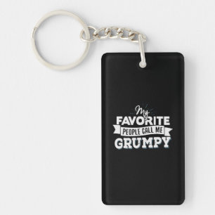 Daddy Gift My Favourite People Call Me Grumpy Keychain