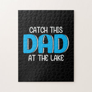 Daddy Gift This Dad At The Lake Jigsaw Puzzle