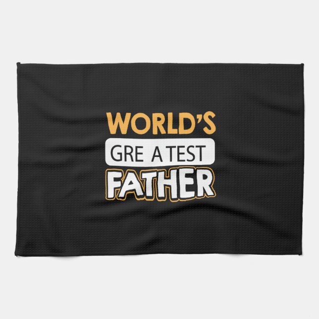 Daddy Gift World's Greatest Father Kitchen Towel (Horizontal)