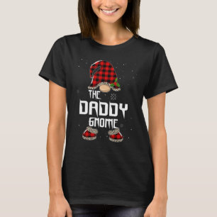 Daddy Gnome Buffalo Plaid Matching Family Christma T-Shirt