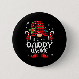 Daddy Gnome Matching Christmas PJS For Family 2 Inch Round Button