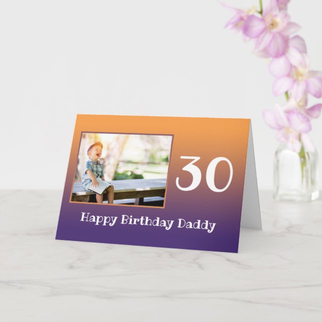 Daddy Happy Birthday Any Year Photo Template Kids (Orchid)