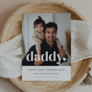 Daddy Heart - First Father's Day Photo Card