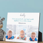 Daddy I love you so much 3 Photo Personalized Plaque<br><div class="desc">Adorable photo plaque using 3 of your favourite photos. The template is set up for you to personalize the wording which currently reads "daddy I love you so much my heart could explode into a million kisses [baby name] xoxo". The wording is lettered in elegant script and modern print in...</div>