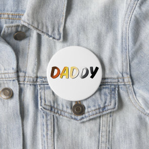 Daddy in Bear Pride Colours – Bold Gay Bear Design 3 Inch Round Button