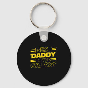 Daddy In The Galaxy Funny Fathers Day Gift For Men Keychain