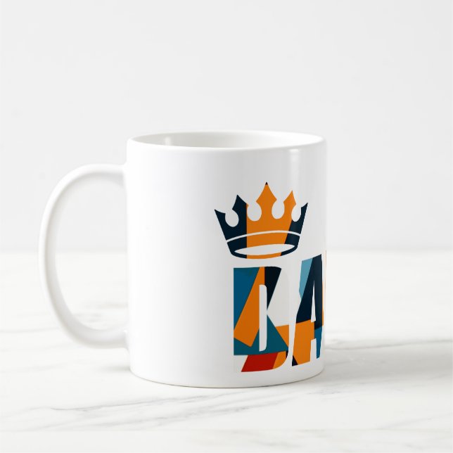 Daddy King Family Mug - Bauhaus Geometric Patterns (Left)