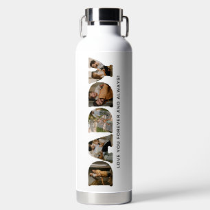 DADDY Letter Photo Collage Father's Day  Water Bottle