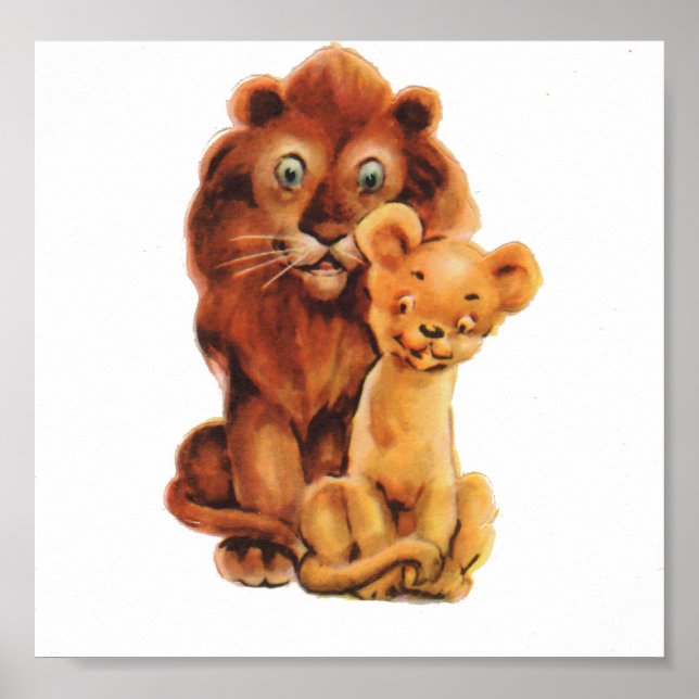 Daddy Lion and Son Poster (Front)