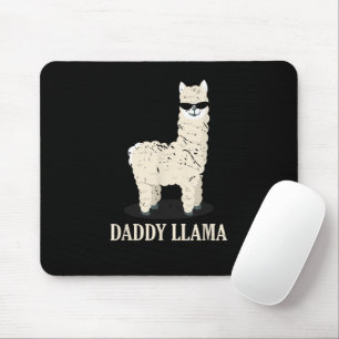 Daddy Llama Alpaca Funny Animal Lover Mouse Pad