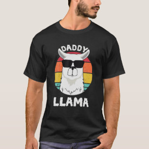 Daddy Llama Matching Family Birthday Alpaca With G T-Shirt
