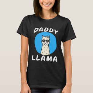Daddy Llama Matching Family Birthday Alpaca with g T-Shirt
