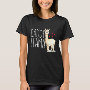 Daddy Llama Matching Family Tribe Husband Dad Papa T-Shirt