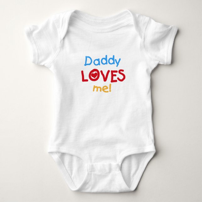 Daddy Loves Me Baby Bodysuit (Front)