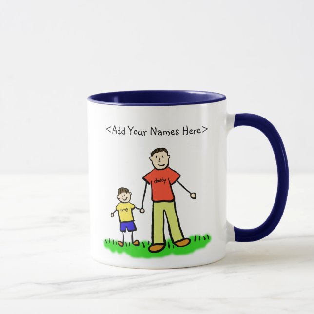 Daddy & Me Little Boy Mug (Custom Names) (Right)