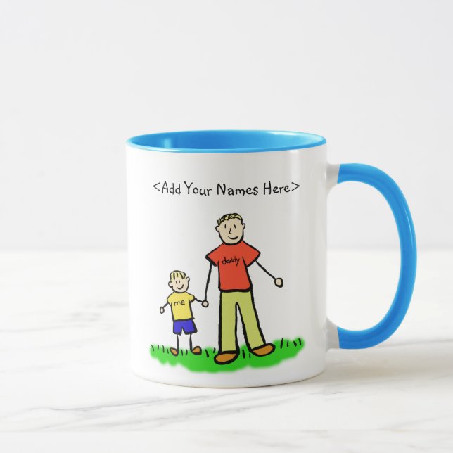 Daddy & Me Little Boy Mug (Custom Names) (Right)