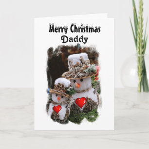Daddy / Merry Christmas - Snowmen Holiday Card