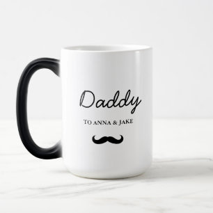 Daddy Modern Father's Day Kids Names Mug